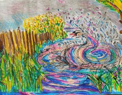 0. Landschap met zwaan