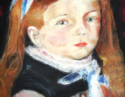 Meisje met zijden haarband