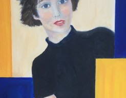 Vrouw met zwart truitje