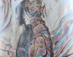 De kleurvolle tibitaans vrouw 