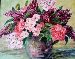 Pot met bloemen   - 245/7