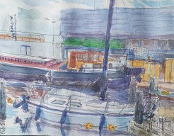 Zeilboot in Beverwijkse haven