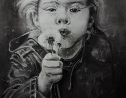 66. Kind met paardebloemen