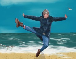 Jumping at the sea 5