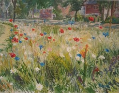 Bloeiende berm Kleibroek