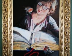Portrait of a reading woman