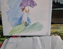 Meisje in witte jurk