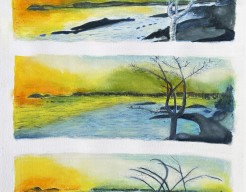 Licht over de Marker Wadden.