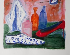 Stilleven met postzegel