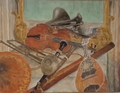 Muziekinstrumenten  no 61 (vroeg werk) aangepast