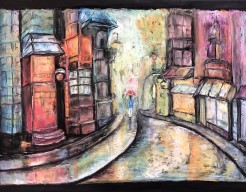 Parijse sfeer in de regen