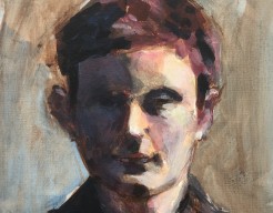 Meisje met paars haar