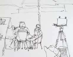 Set up met een koffie