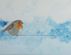 Robin.....two clothespins