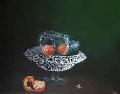 Stilleven met mandarijnen.