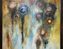 Schilderij met edelstenen agaten