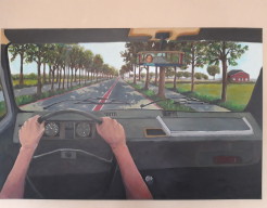 39. Zicht uit Volkswagenbusje