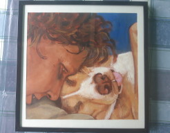 Saskia met haar hondje