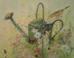 Plantengieter met nachtegaal