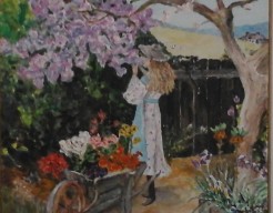 English garden .lentewedstrijd  schilderij  vergeven