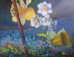Lente schilderij