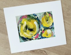 Cheer up buttercup - abstract schilderij op papier