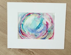 Kleurenwals - klein abstract schilderij op papier