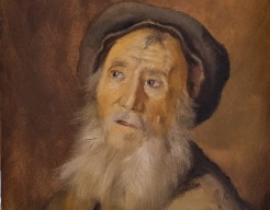 Man met baard en baret