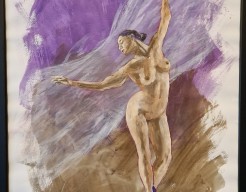 Ballerina with purple pointe shoes 2/2