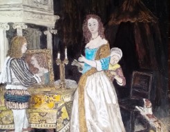 Vrouw aan haar toilette  no 274/5