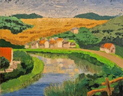 Dorpje aan de rivier