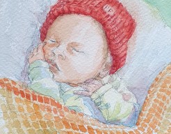 Roodbemutste newborn