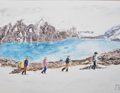 Wandeling in de sneeuw