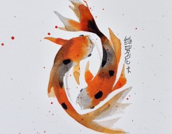 Oosterse penseeltekening