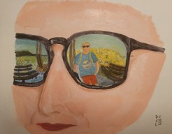 Bril met spiegelbeeld