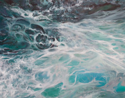 Riding the waves (handgeschilderd)