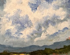 Wolken boven berglandscap