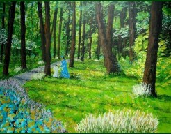 Boswandeling in de Belle Epoque