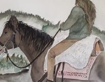 The girl with the horse