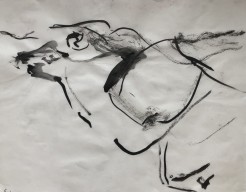 Geabstraheerd paard in snelschet