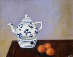Theepot en mandarijnen 