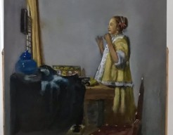 Mijn vrouw met parelsnoer 