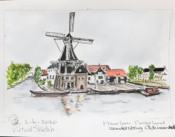Virtuele Travel Sketch van Haarlem
