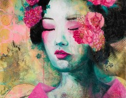 Portret of a Geisha pink