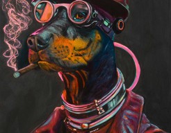 Smoking mr. Doberman