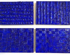 Blauw 3d werk, 4 stuks