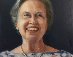 Erudiete ouderen. Lady in blue