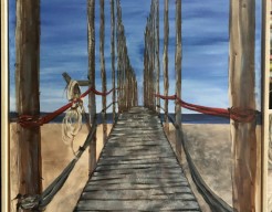 Loopbrug op Texel bij het veer naar Vlieland