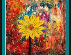 "Gele Bloem Gegenereerd in Expressieve Stijl"