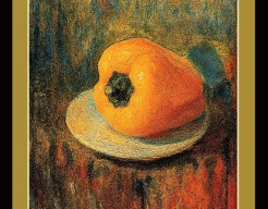 "Gele Paprika Gegenereerd in Expressieve Stijl"